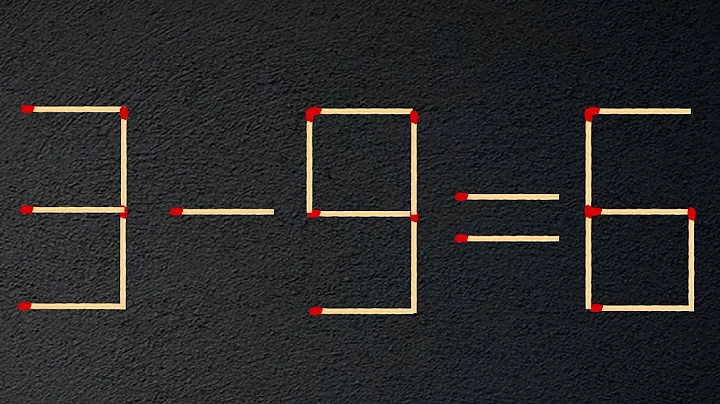 Turn the wrong equation into correct just in 1 move 3-9=6  | matchstick puzzle | matchstick | puzzle