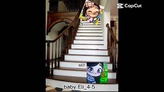¡¡El bebé Eli se cayó de las escaleras!!😱 (¡¡no saltes de las escaleras, Eli.)😧😨 ¡¡no hagas esto!!💀💀