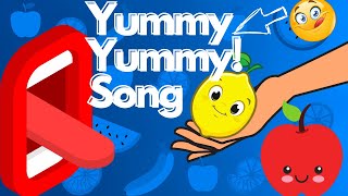 Draw Apple And Lemon + Yummy Yummy song lyrics English | Nursery Rhymes & Fruit kids songs | U-kids