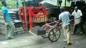 QT40 QTJ4-40B2 manually concrete hollow block making machine, small investment high profit business