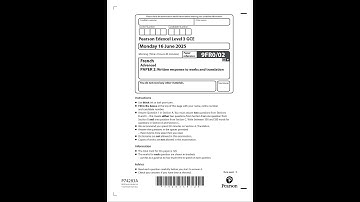 Merged 2025 Pearson EDEXCEL A Level French Paper 2 And Mark Scheme 9fr0 02