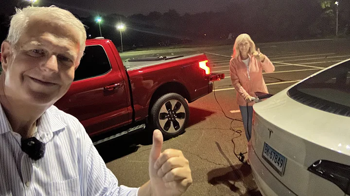I Never Knew I Was A Pickup Man!  Watch A Ford F-150 Lightning Charge A Tesla Model 3 In "Distress"