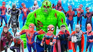 What If 10 SPIDER-MAN in 1 HOUSE ??? || ALL Superhero Kill ZOMBIE In SQUID GAME in Real Life