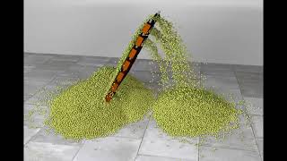 3D ANIMATION Free Bridge Granular Material Simulation