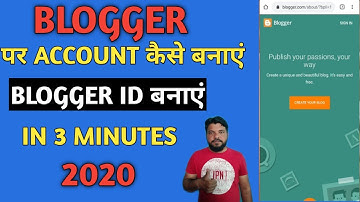 How To Create Blogger Account In Mobile 2020 | Blogger ID Kaise Banaye