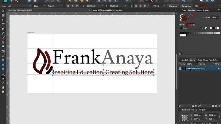 Frank Anaya Logo Creation Process