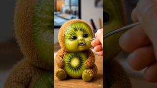 Feeding the Cutest Tiny Kewi Baby! Food Art Comes Life​#FruitArt​#FoodCarving​#MandarinBaby​