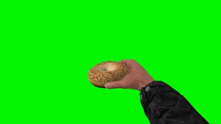 Bagel In First Person Green Screen