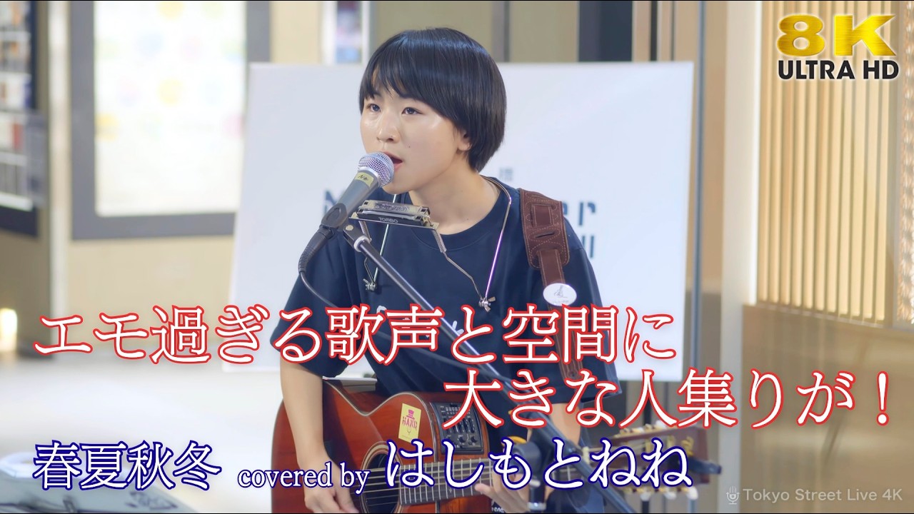歌うま 】エモ過ぎる歌声と空間に大きな人集りが！ 春夏秋冬 / 泉谷