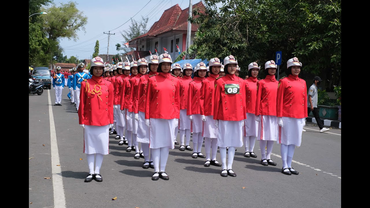 TONTI PUTRI MASIDA I TONTI PUTRI SMAN 1 LENDAH peringatan HUT RI Ke 78 tingkat KABUPATEN KULON PROGO