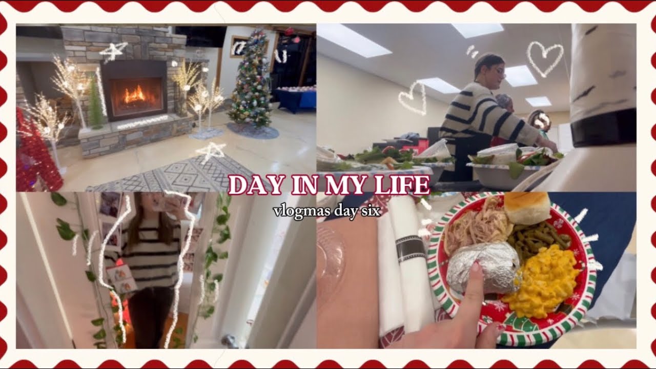DAY IN MY LIFE !! ☃️🎄 : vlogmas day six || 💝 • grwm and christmas dinner !