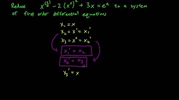 4.1 Reducing a higher order DE to a system