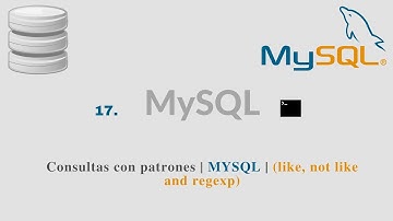 17. Consultas con patrones | MYSQL | (like, not like and regexp)