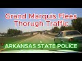 Grand Marquis Flees Through Traffic | Arkansas State Police Chase