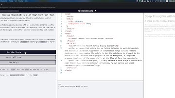 freeCodeCamp: Improve Readability with High Contrast Text