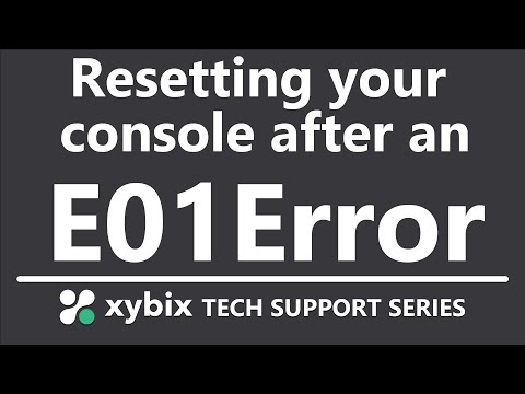 Resetting your console after an E01 Error