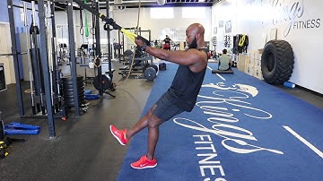 Exercise video: TRX pistol squat to bicep curl