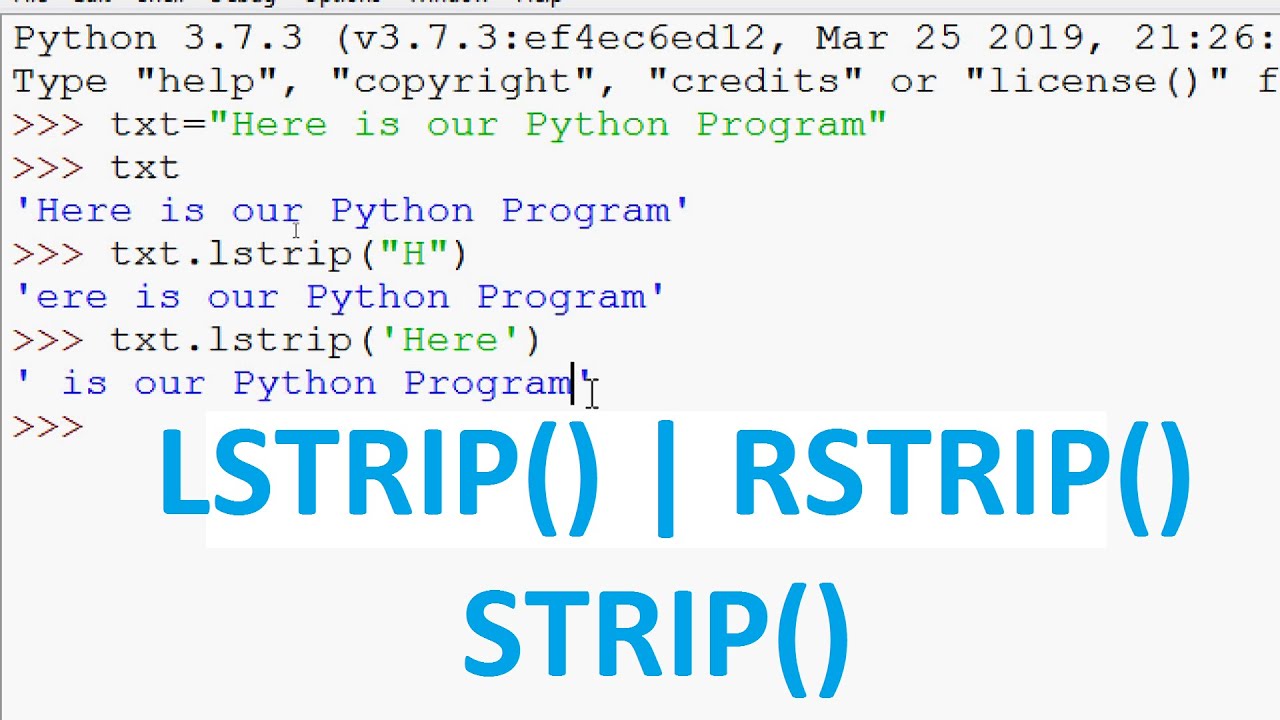 lstrip python