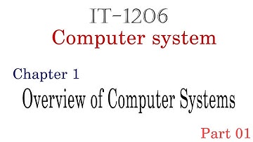 IT1206 Computre System INTRODUCTION 01