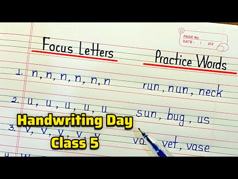 Handwriting Class Day 5 | Handwriting practice | How to improve handwriting | English practice