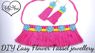 How to Make Money with DIY Flower Tassel Earrings &amp; Neckless - You can sell as many as you can make