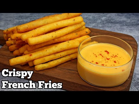 French Fries Recipe  Crispy Restaurant Style French Fries with Cheese Sauce at home