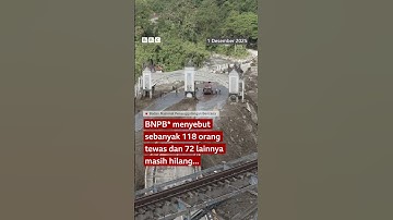 Kondisi kontras Jembatan Kembar di Padang Panjang, Sumatera Barat, dilihat dengan drone