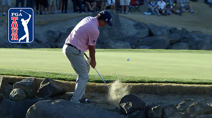 Jason Dufners INCREDIBLE shot from the rocks at The American Express