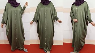 Modest Baggy Abaya Cutting And Stitching/ Butterfly Abaya/Jilbab DIY/ Kaftan Abaya/ Burga/Burkha DIY