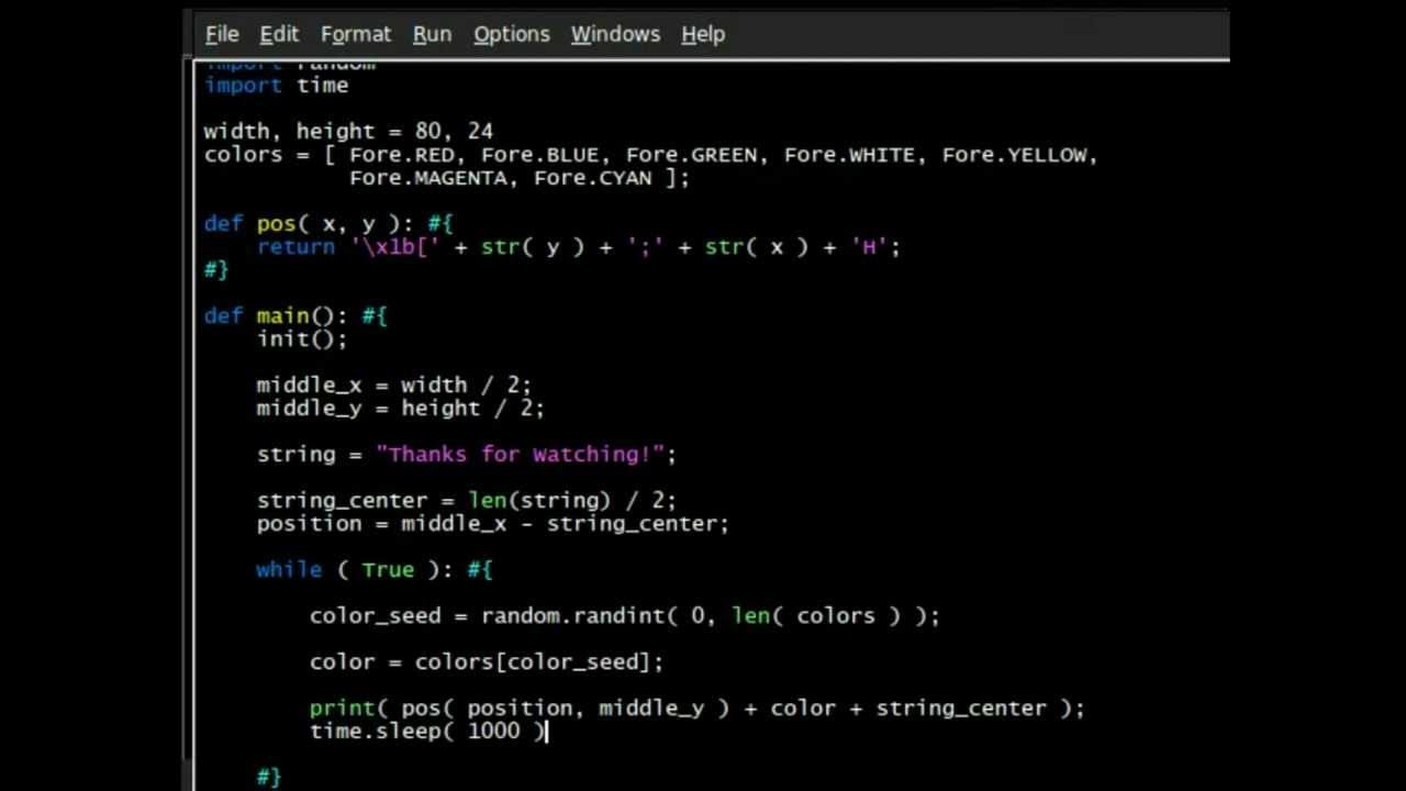 Python [colorama] Finale - YouTube