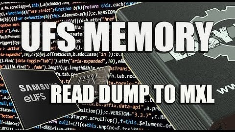 EASY-JTAG PLUS UFS MEMORY READ DUMP TO MXL