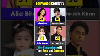 Comparison of Bollywood Celebrity Ages with Their Sons and Daughters" #bollywood