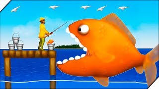 ЗОЛОТАЯ РЫБА СЪЕЛА РЫБАКА Игра Tasty Blue приключения голодной рыбы в океане.Игры на андроид
