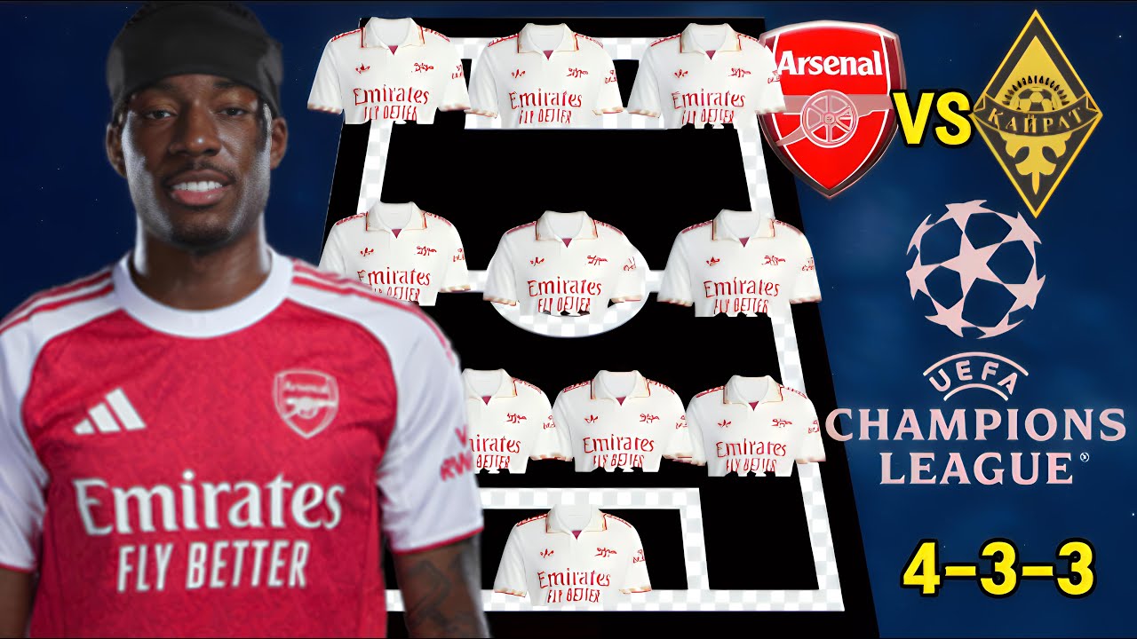 MUST WIN~ Arsenal vs Kairat 'Classic' Predicted XI | UEFA Champions League Phase 8 Ft. Madueke
