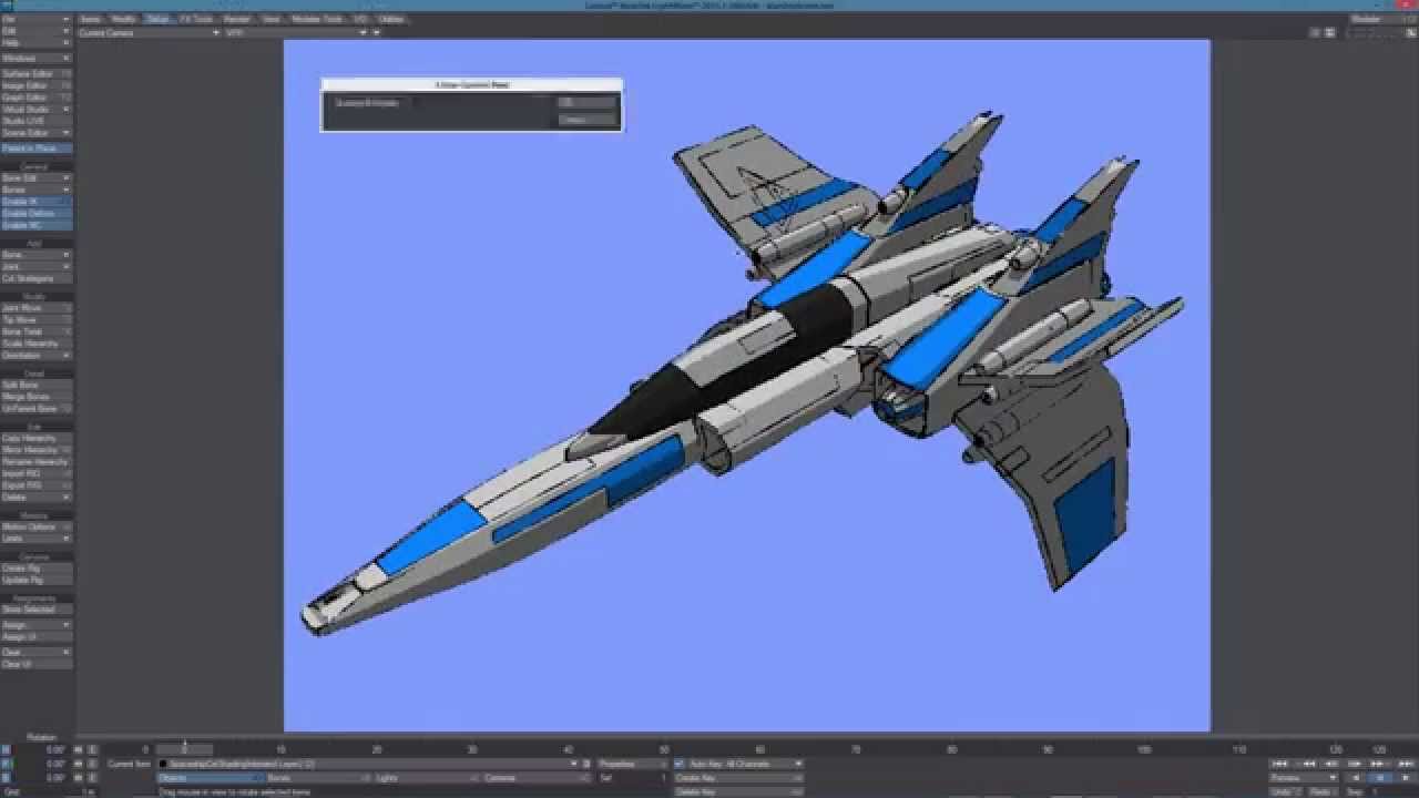LightWave で線画出力:応用編6:ノード編集機能を使う - 100光年