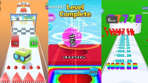 2048 | Jelly Run 2048 vs Ball Run 2048 vs Number Run Race 3 in one Gameplay | Run & Merge #4