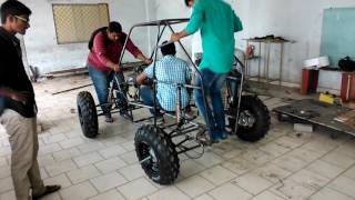 Fox rear suspension testing SAE INDIA BAJA off-road vehicle