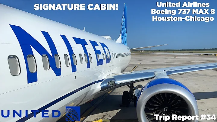 United Airlines' SIGNATURE CABIN on the Boeing 737 MAX 8 from Houston to Chicago! | Trip Report #34