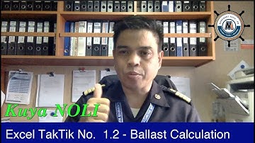 Excel TakTik No. 1.2 - Ballast Calculation