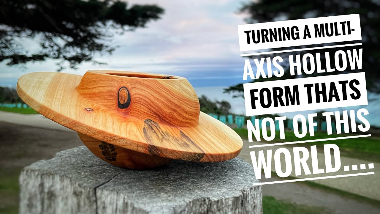 Wood Turning - A Multi-Axis Hollow Form That's Not Of This World!