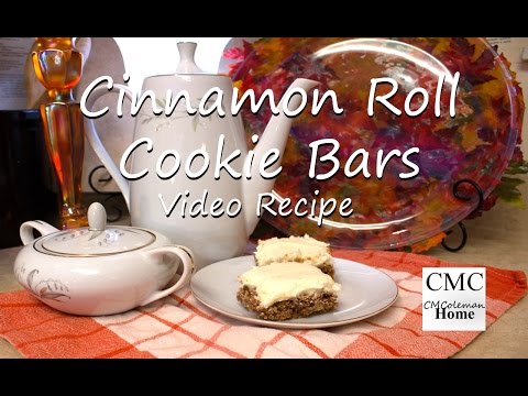 How to make Cinnamon Roll Cookie Bars Video Recipe