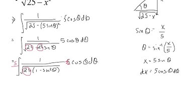 Calculus BC Integration by Trigonometric Substitution Examples