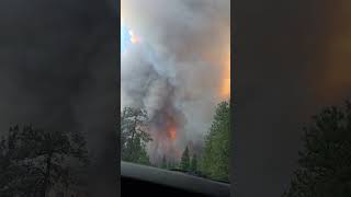 Bald Range Fire Aug 7, approx 6:30pm.  Driving towards Faulder to home to evac.