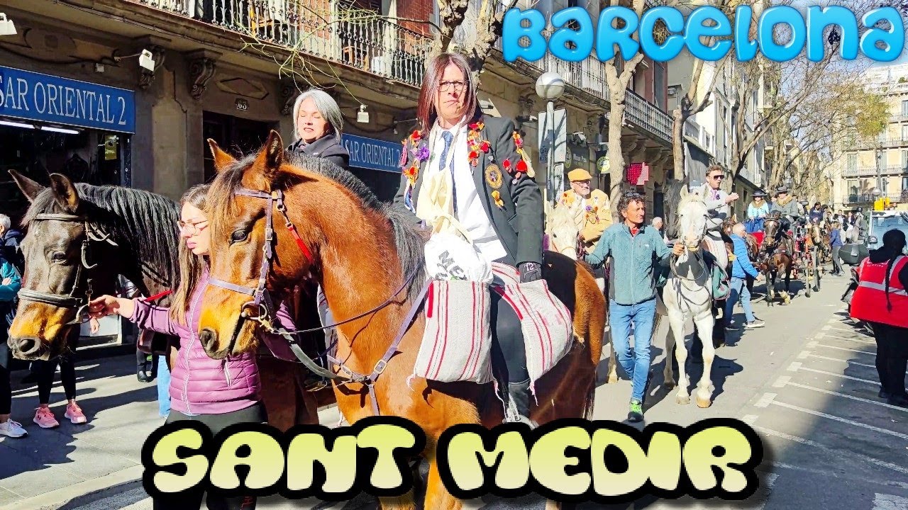 Sant Medir a Gracia - 25.000 Kilos de Caramelos - La Fiesta Dulce de Barcelona 2024 Spain 4K