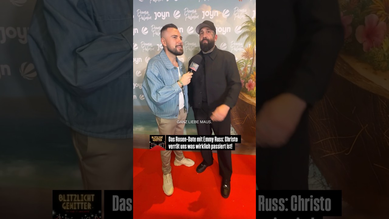 Rosen-Date mit emmy russ christo verrät uns bei der Promis unter Palmen Premier, was passiert ist!