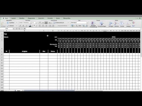 Tutorial Excel Template oder Vorlage für Timing / Terminplan