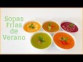 5 SOPAS FRÍAS  🥣 de verano🌞 /fáciles y rápidas(solo 5 minutos) 👍