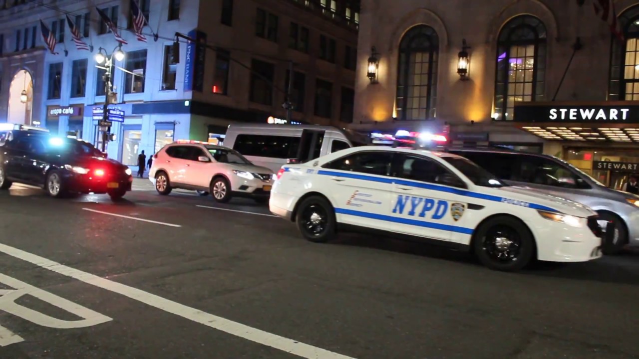 NYPD Hercules Squad Passing By On 7th Ave In Midtown, Manhattan, New ...