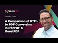 A Comparison of HTML to PDF Conversion in IronPDF & QuestPDF