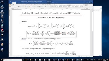 3D Particle in the Box: Degeneracy